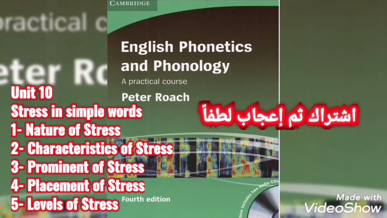 English phonetics and phonology unit 10 stress in simple words