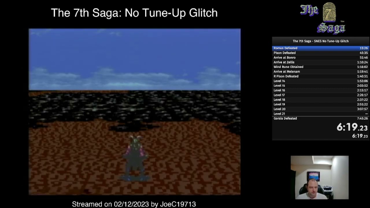 The 7th Saga Speedrun with Lejes, No Tune-Up Glitch, 8h 14m 27s