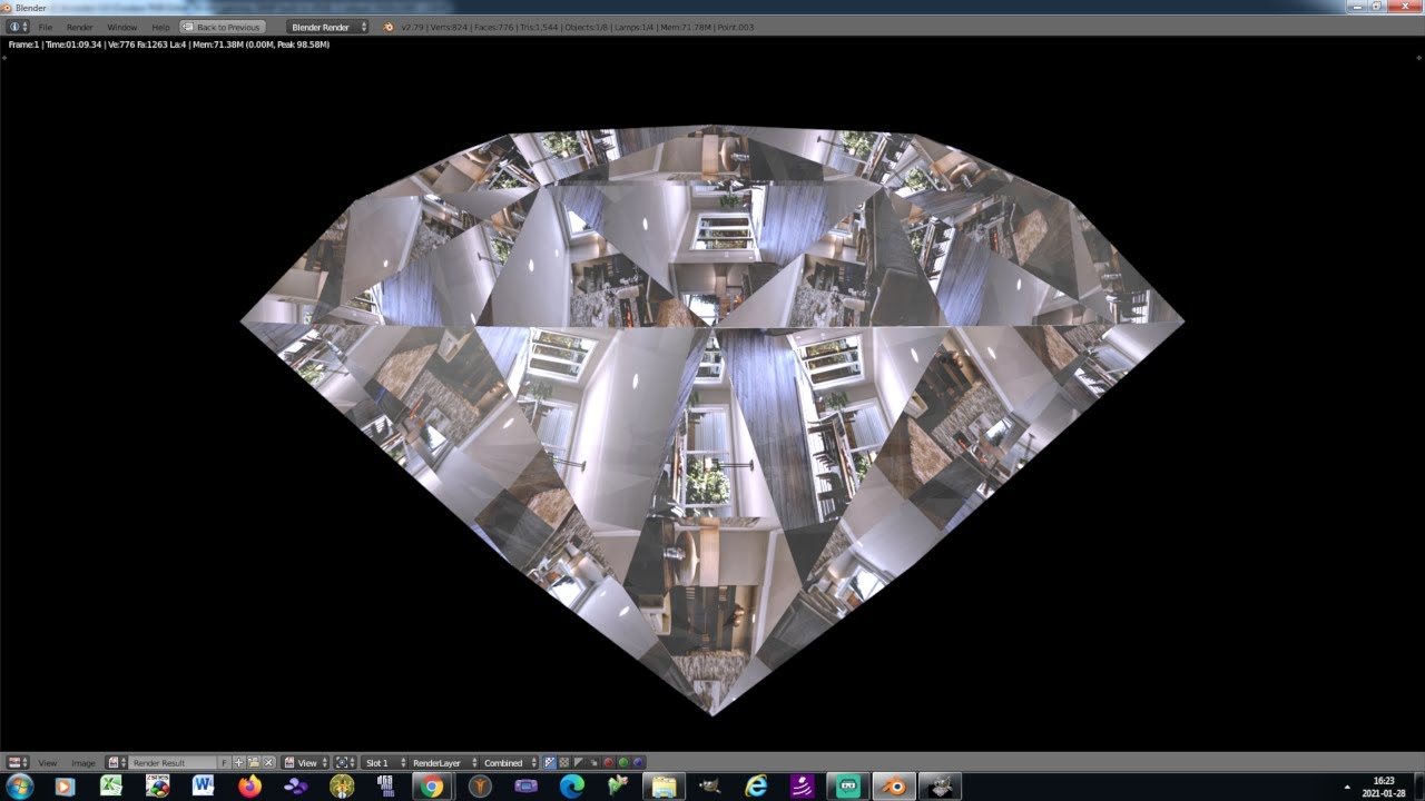 Blender 3D modeling tutorial: Diamond