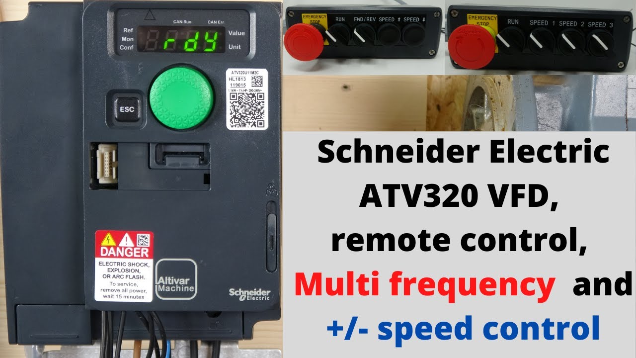 Преобразователь частоты Schneider Electric ATV320, дистанционное управление, многочастотная настр...