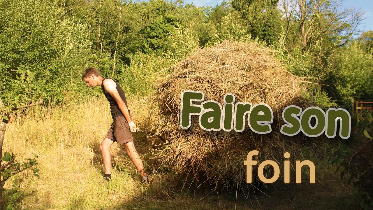 Fauchage du foin, réalisation d'une meule