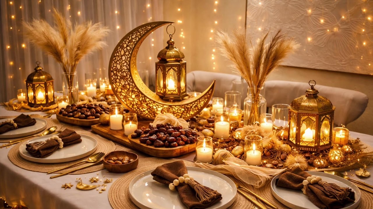 Ramadan Wallpaper TV Screen Art I Wallpaper İftar Ramadan 2026 I Table Setting Ramadan 2026 