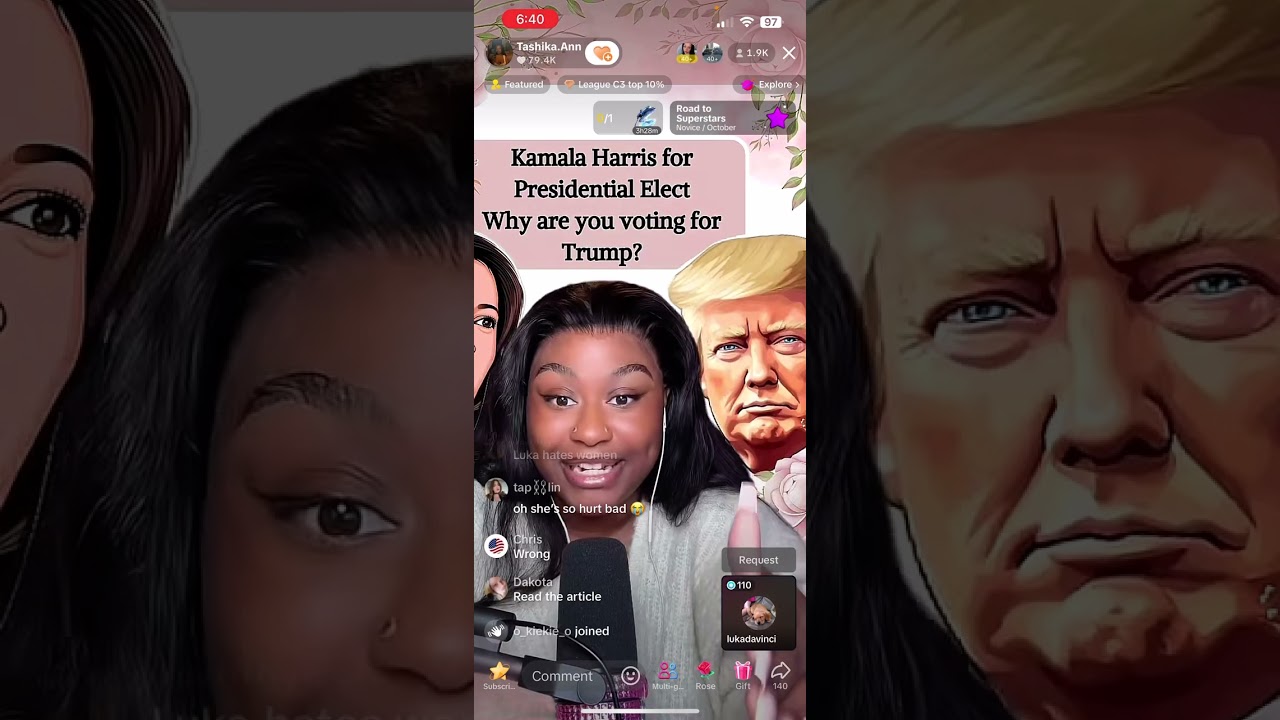 10&bull;19&bull;24: Tashika TikTok Debate - Why are you voting for Trump?