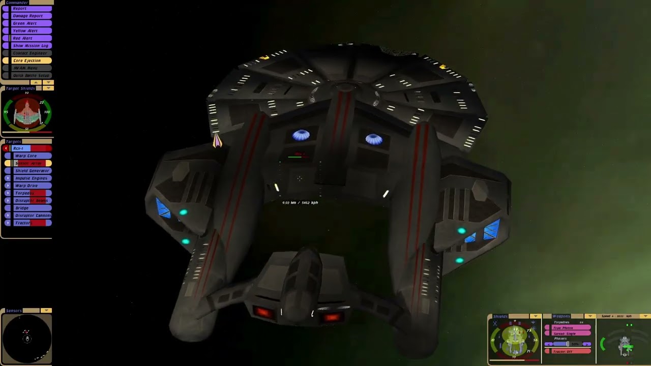 Anomie-class USS Anomie VS Romulan RCX |KM| Star Trek Bridge Commander TEST