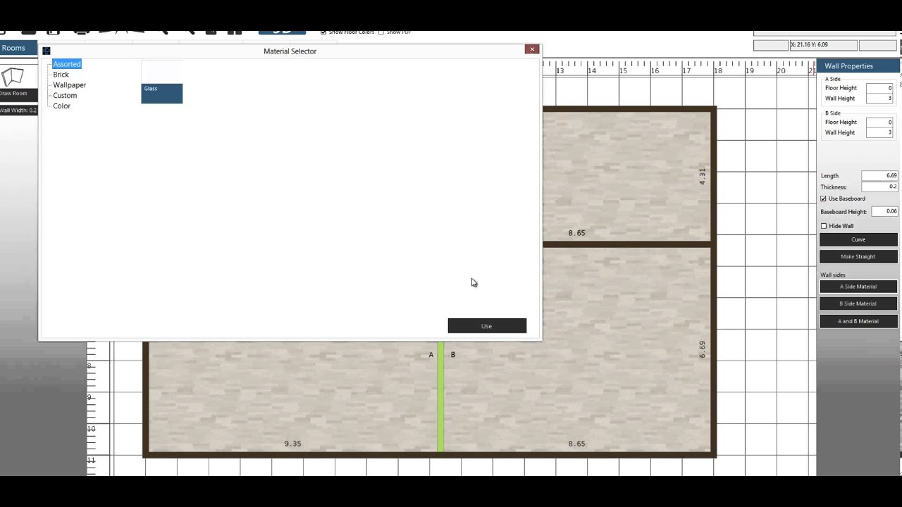 Create glass walls in ECDESIGN 4