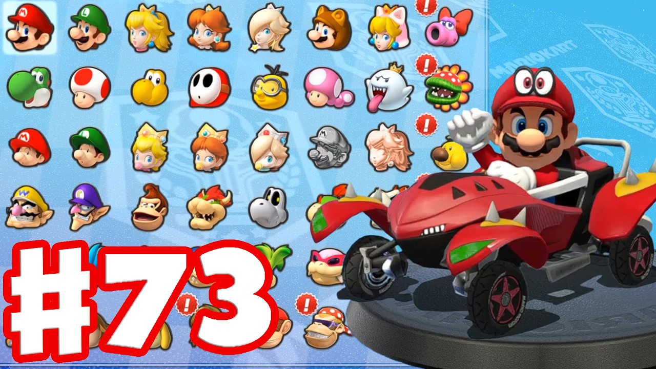 Mario Kart 8 Deluxe Switch Part 73 - Mario drive Land Breaker Knuckles Shell and Lucky cat cup