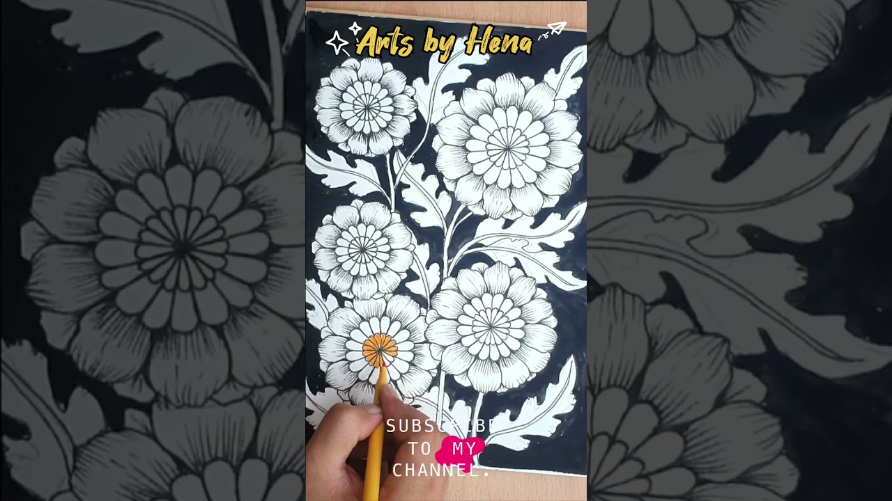 Zentangle Flowers Art 💗🍀🌱🌿☺🌸😍 #zentangle #zentangleart #zendoodles #floral #flowers