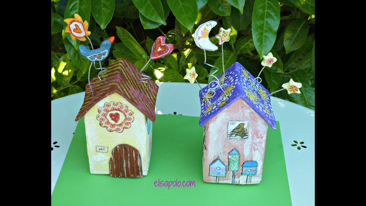 DIY, Birds House Crafts, Casita de Pájaros, Cómo hacer una Casita de Pájaros, Mixed Media