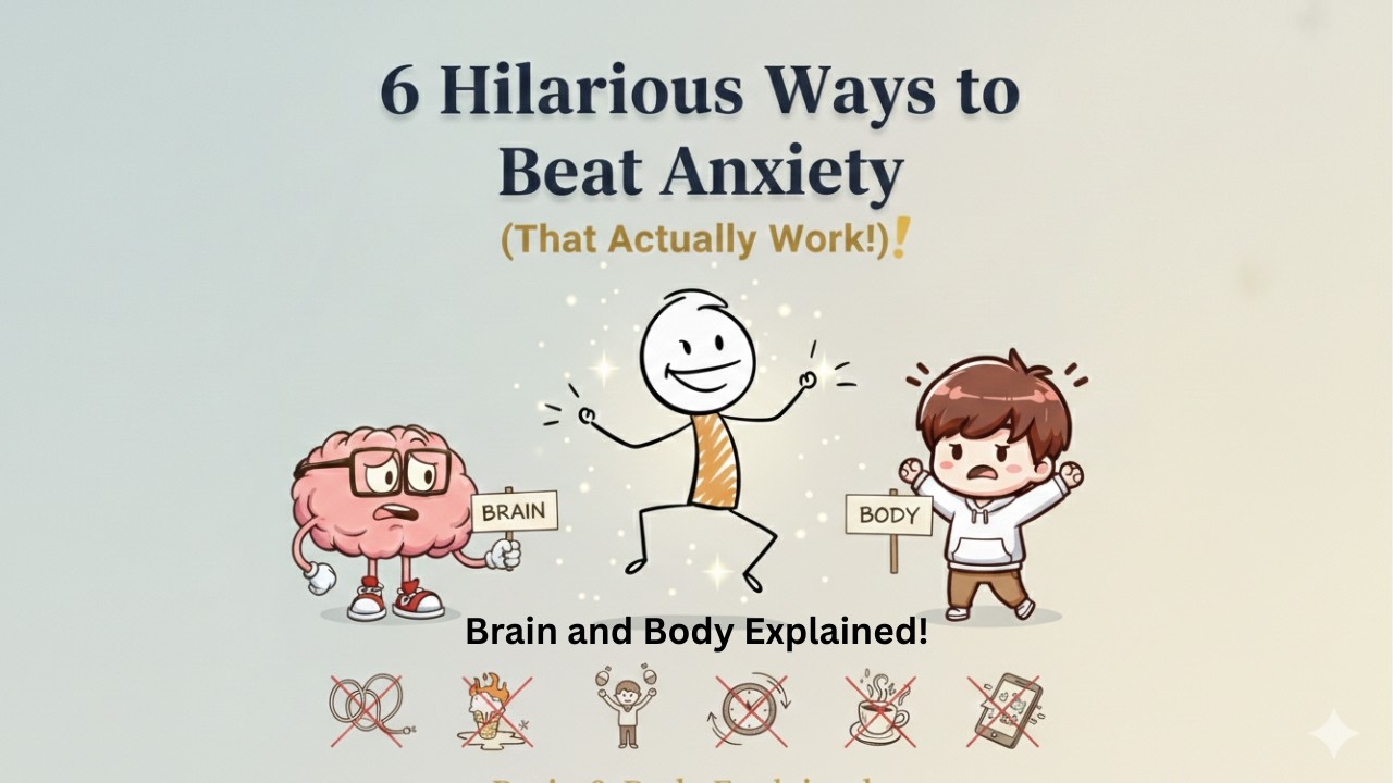 6 Hilarious Ways to Beat Anxiety (That Actually Work!) – How anxiety affects Brain & Body Explained.