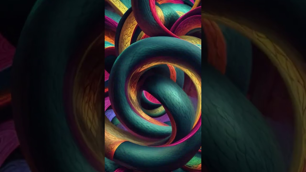 Psychedelic Serpent Spiral 🌀 Trippy Snake Illusion Loop