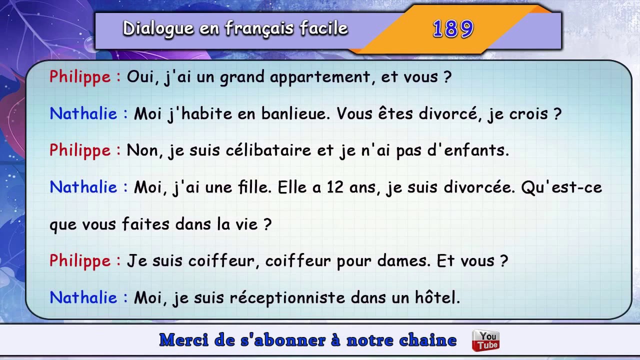 Parler fran&ccedil;ais couramment avec des petits dialogues
