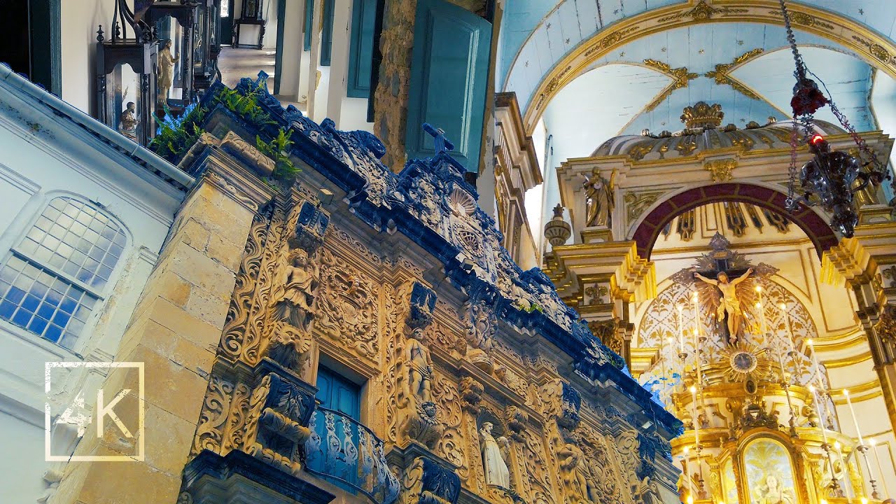 Conheça a IGREJA DA ORDEM TERCEIRA DE SÃO FRANCISCO. SALVADOR. BAHIA. 4k Experiência.