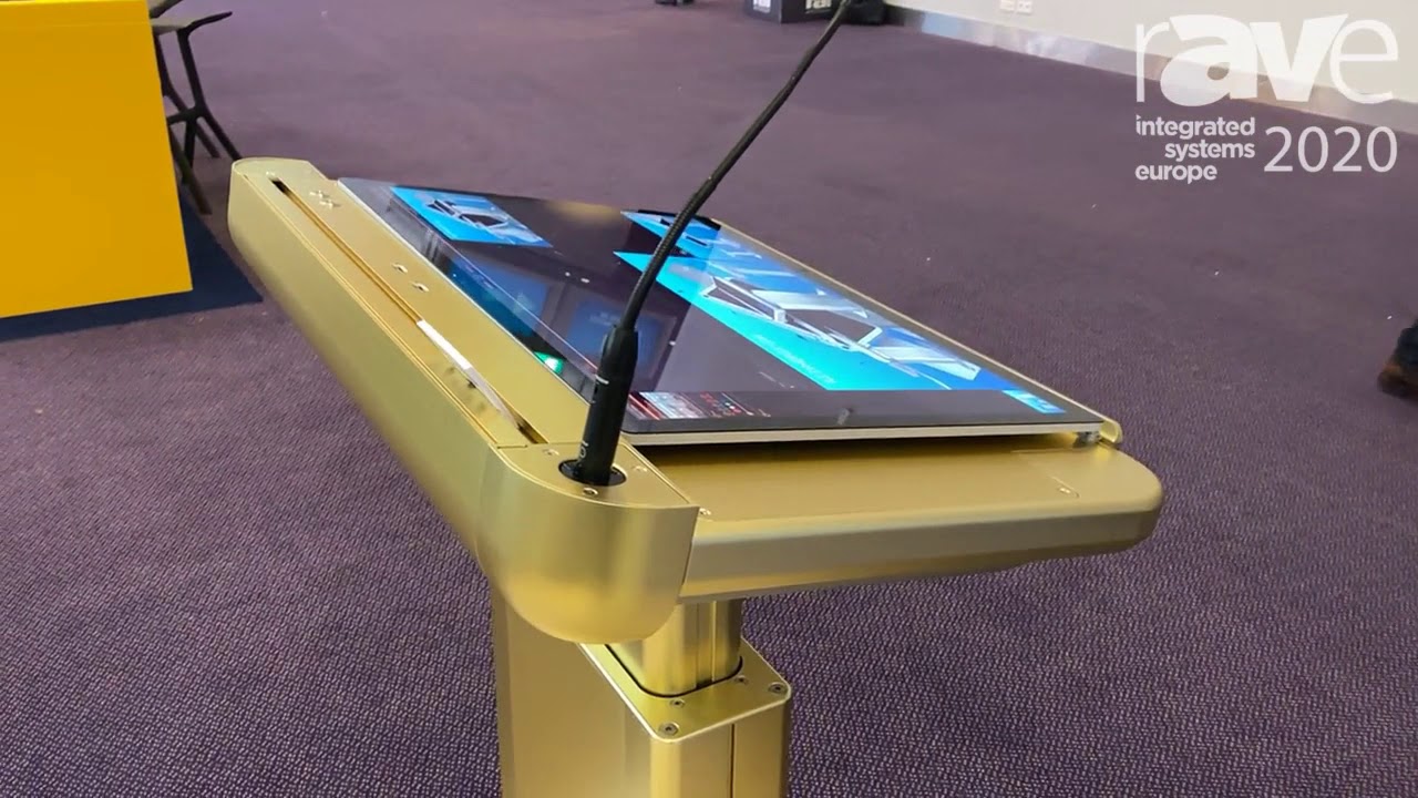 ISE 2020: Intelligent Lecterns Introduces ILS Synergy GW Intelligent Lectern in Gold