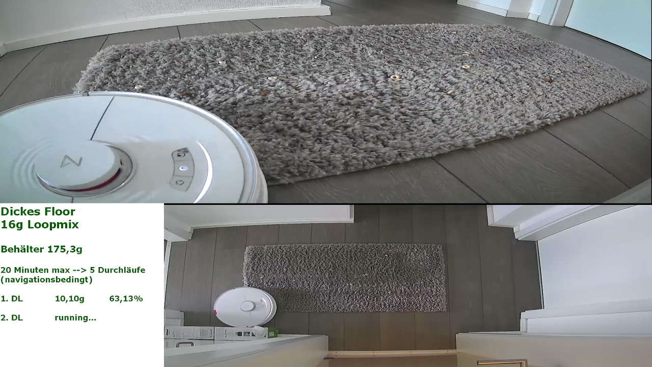 Roborock S7 Test - Saugleistung auf Teppich - wie performed die neue Hauptbürste?