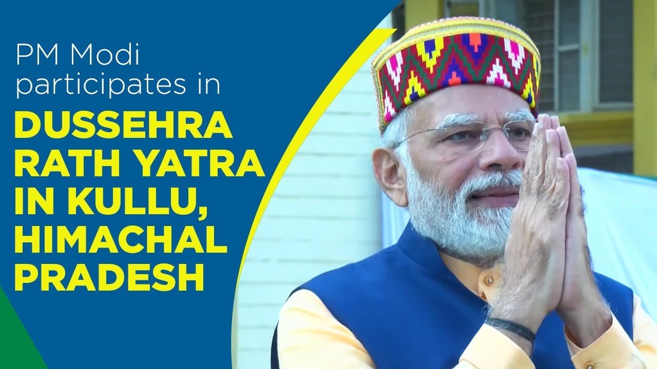 PM Modi participates in Dussehra Rath Yatra in Kullu, Himachal Pradesh