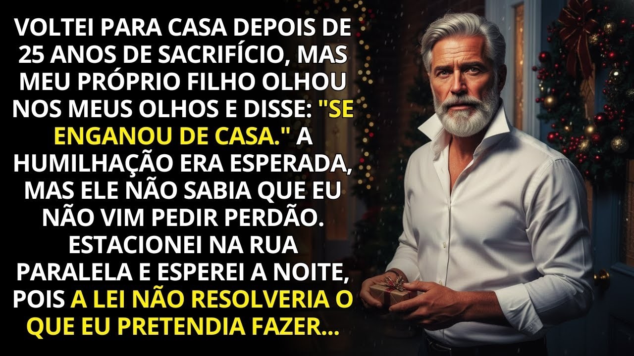 Cheguei no Natal e meu filho me disse friamente: “Se enganou de casa”. Fui embora em silêncio…