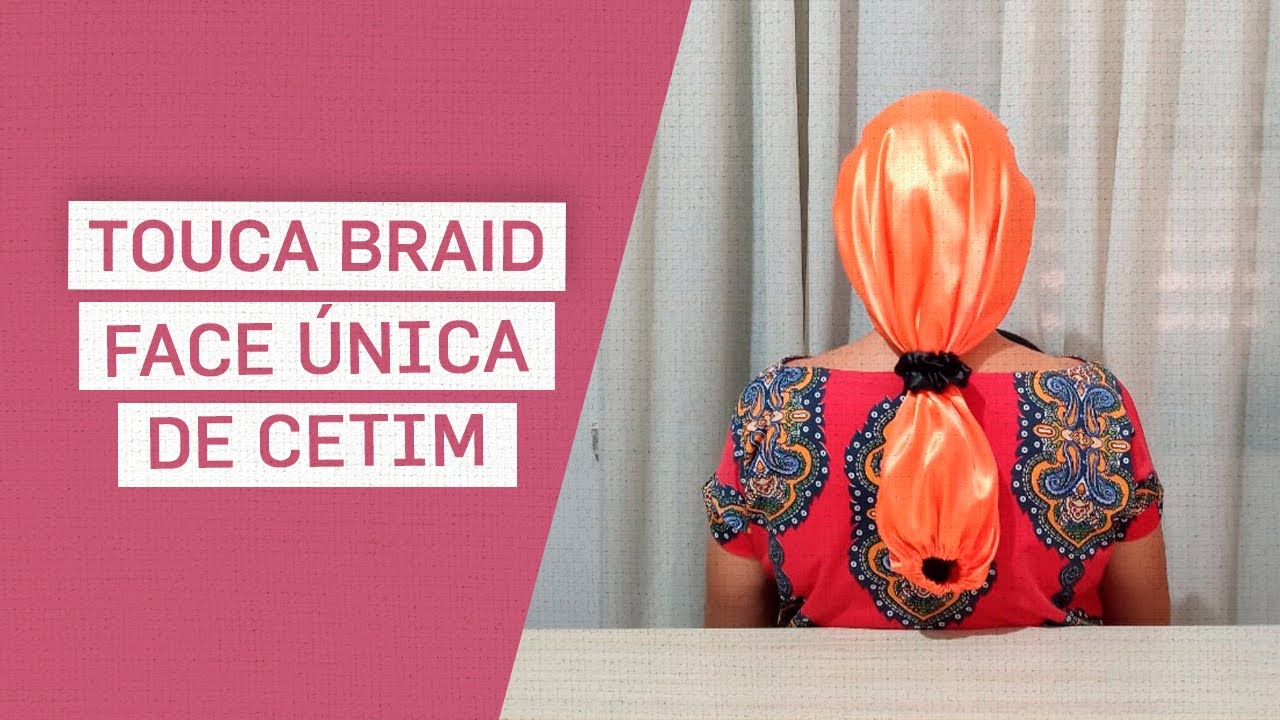 Touca Braid face única de cetim