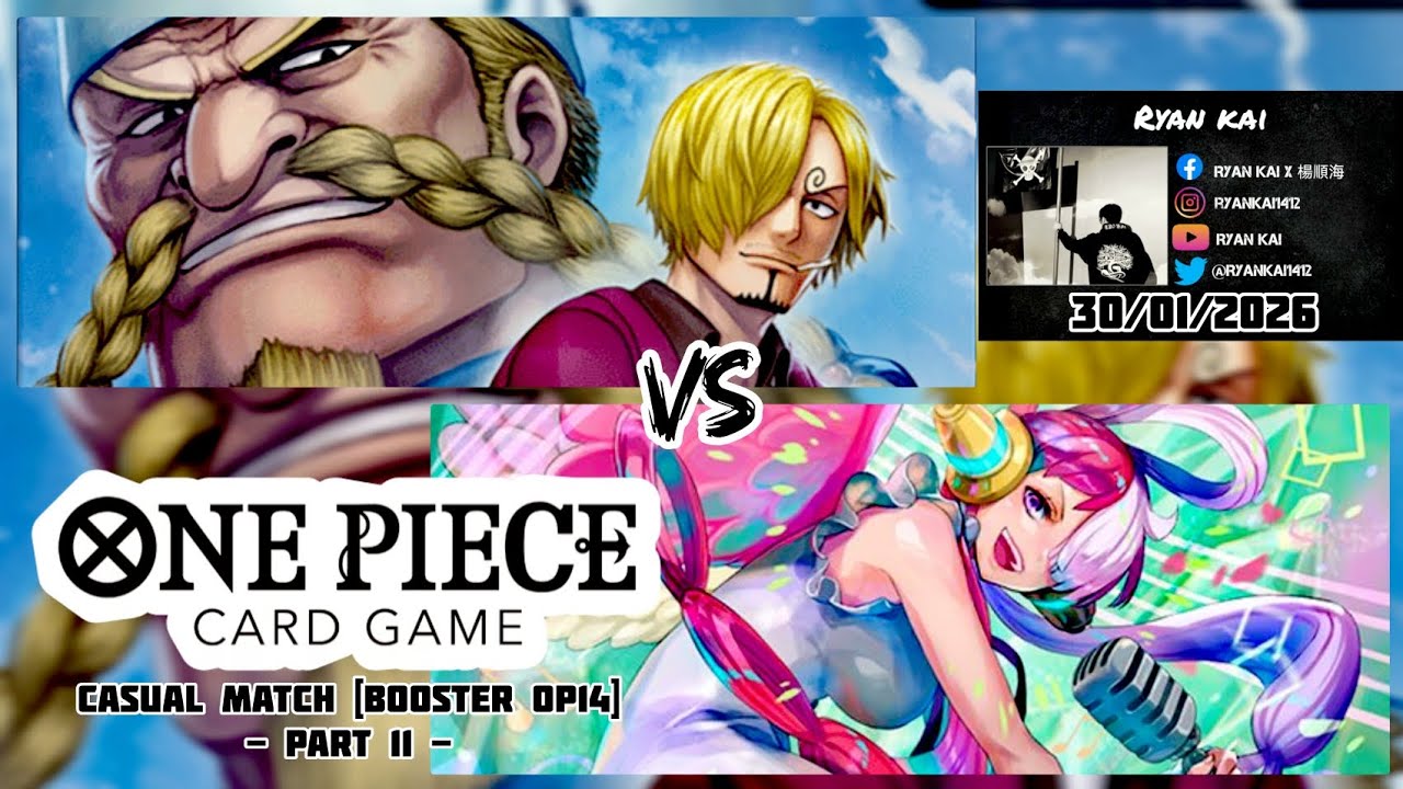One Piece Card Game Casual Match Booster OP14 (Part 11) - Sanji vs Uta
