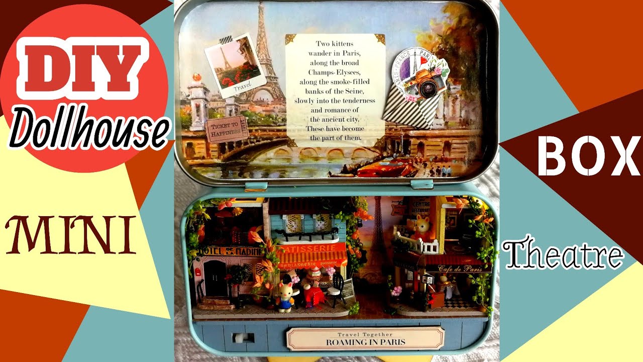 สร้างบ้านจิ๋วในกล่องเหล็ก|DIY|MiniatureDollhouse|Roaming in​ Paris