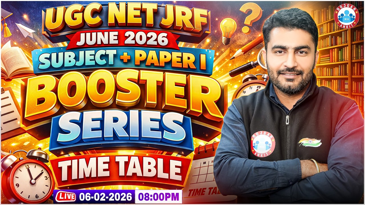 UGC NET JRF 2026 | UGC NET JRF Paper 1 & Paper 2 | Booster Series Time Table Details By Rohtash Sir