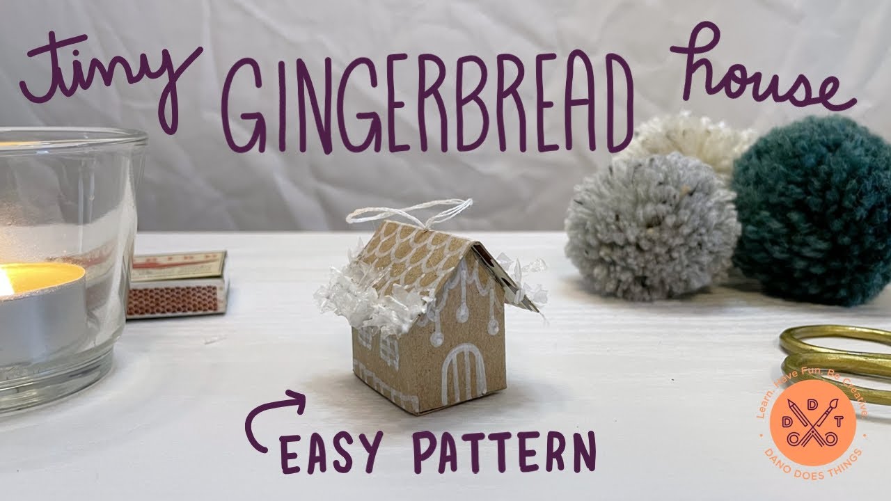 DIY Tiny Gingerbread House Decoration or Ornament