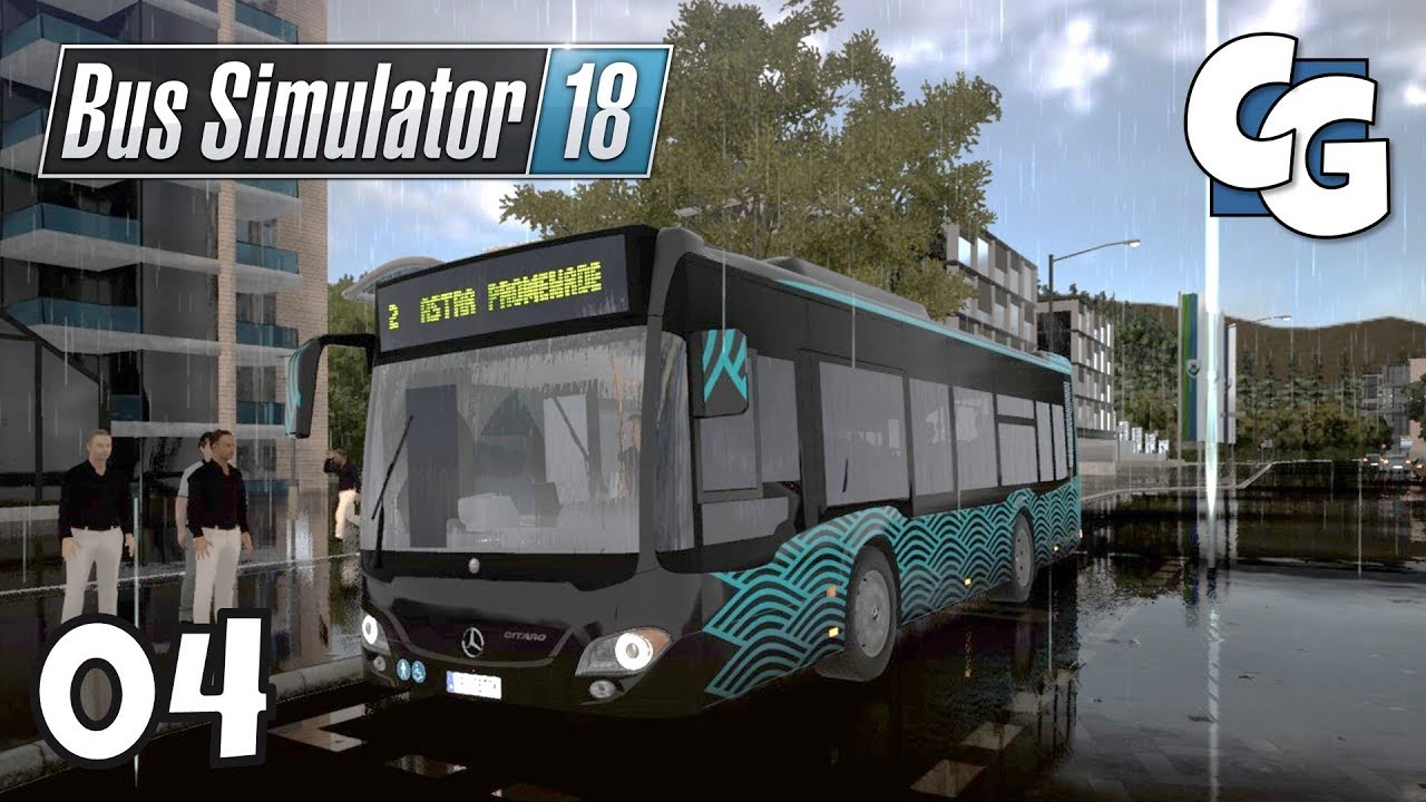 Bus Simulator 18 - Ep. 4 - Rainy Round Trip Route