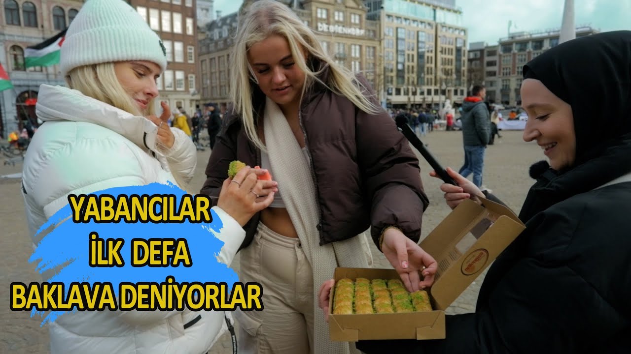 YABANCILARIN  BAKLAVAYA TEPKİLERİ 😳🤯İLK KEZ  DENEDİLER !! 😱🇹🇷