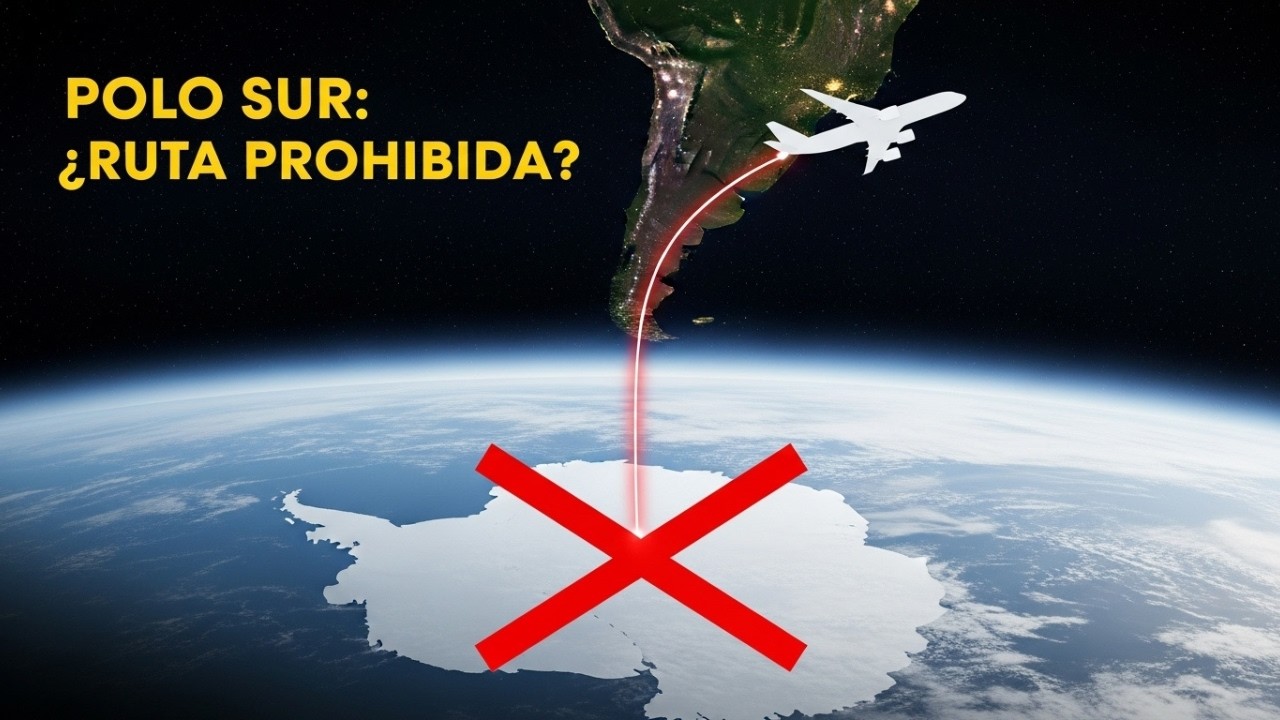 ❄️ &iquest;Por Qu&eacute; los Aviones Nunca Cruzan el Polo Sur? Un Misterio Helado