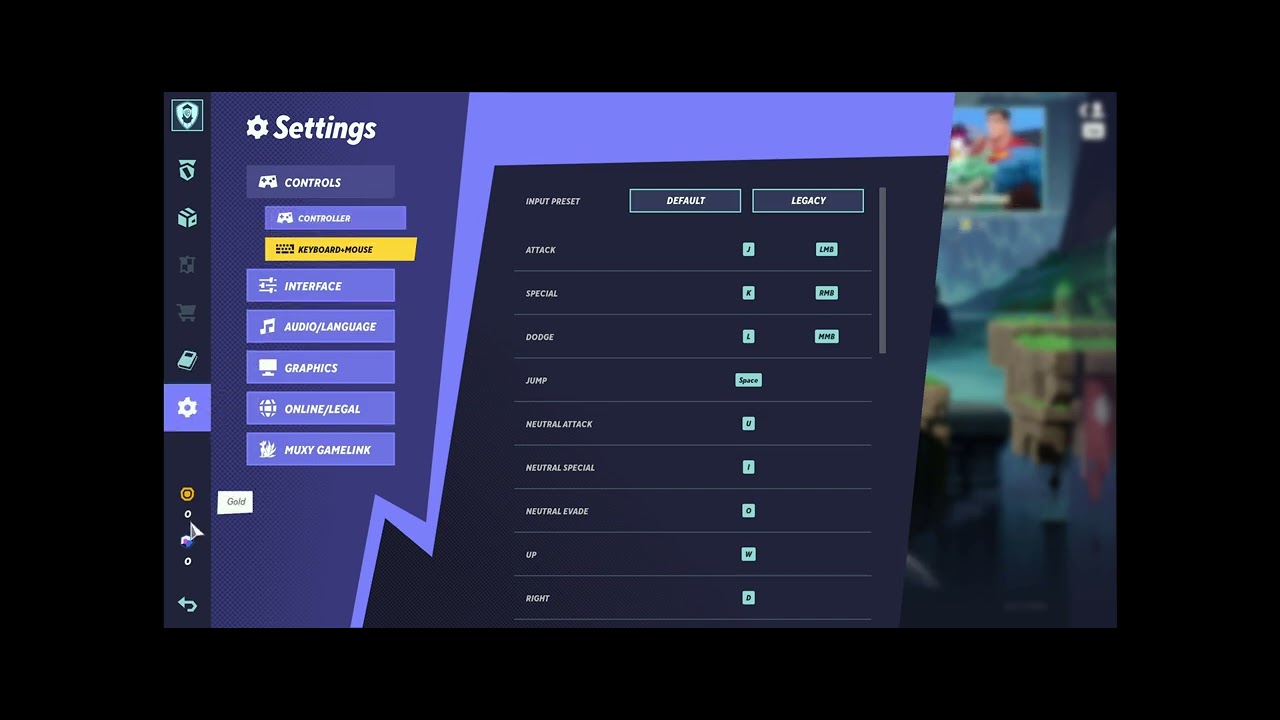 MultiVersus Settings
