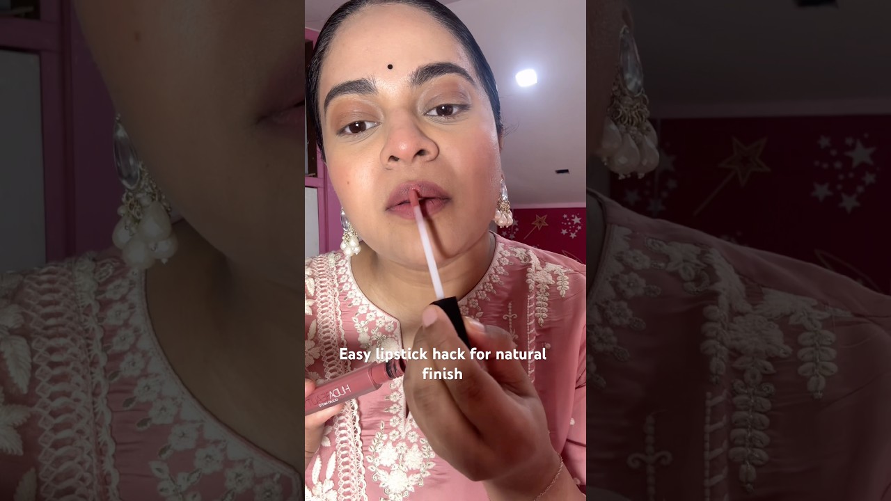 Makeup hack for natural looking lipstick 