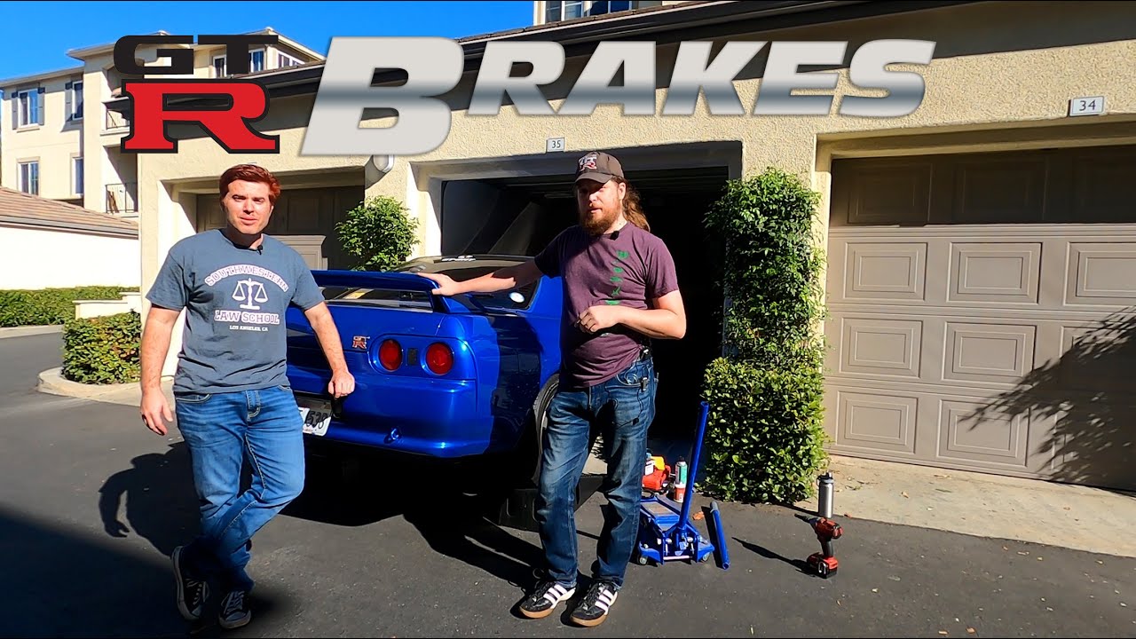 HOW TO REPLACE ALL FOUR BRAKES ON A R32 NISSAN SKYLINE GTR