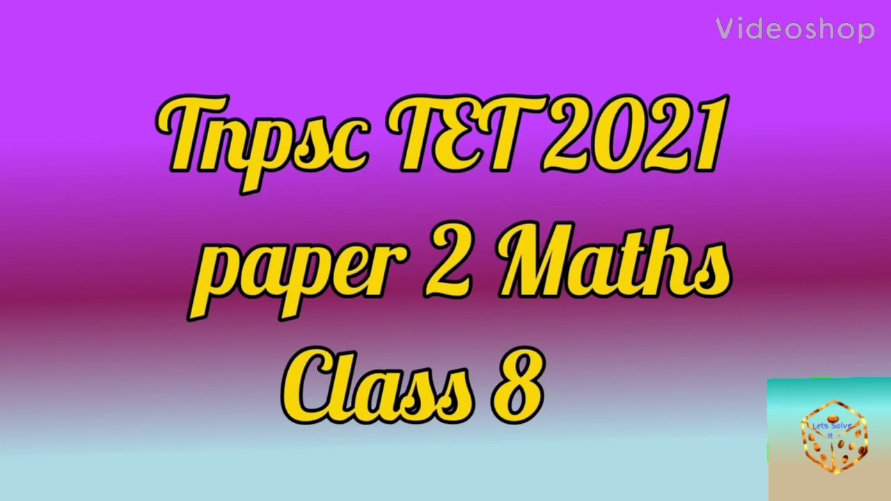 TNTET 2021 MATHS