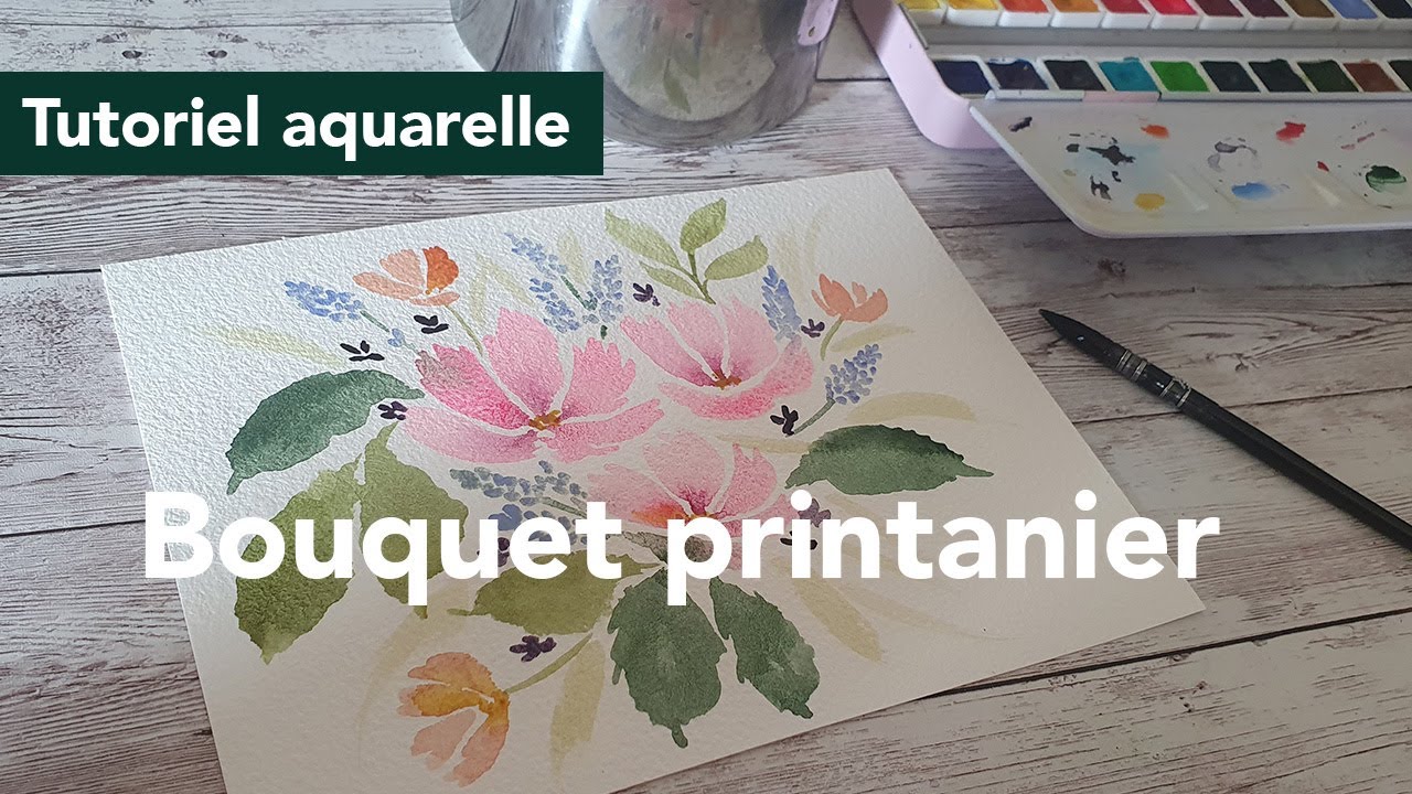 Tutoriel aquarelle débutant : Composition florale avec la palette Paul Rubens