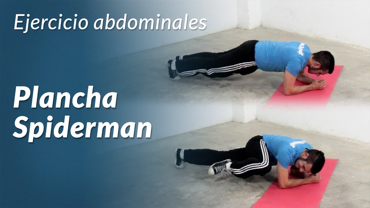 Plancha Spiderman: ejercicio para abdominales