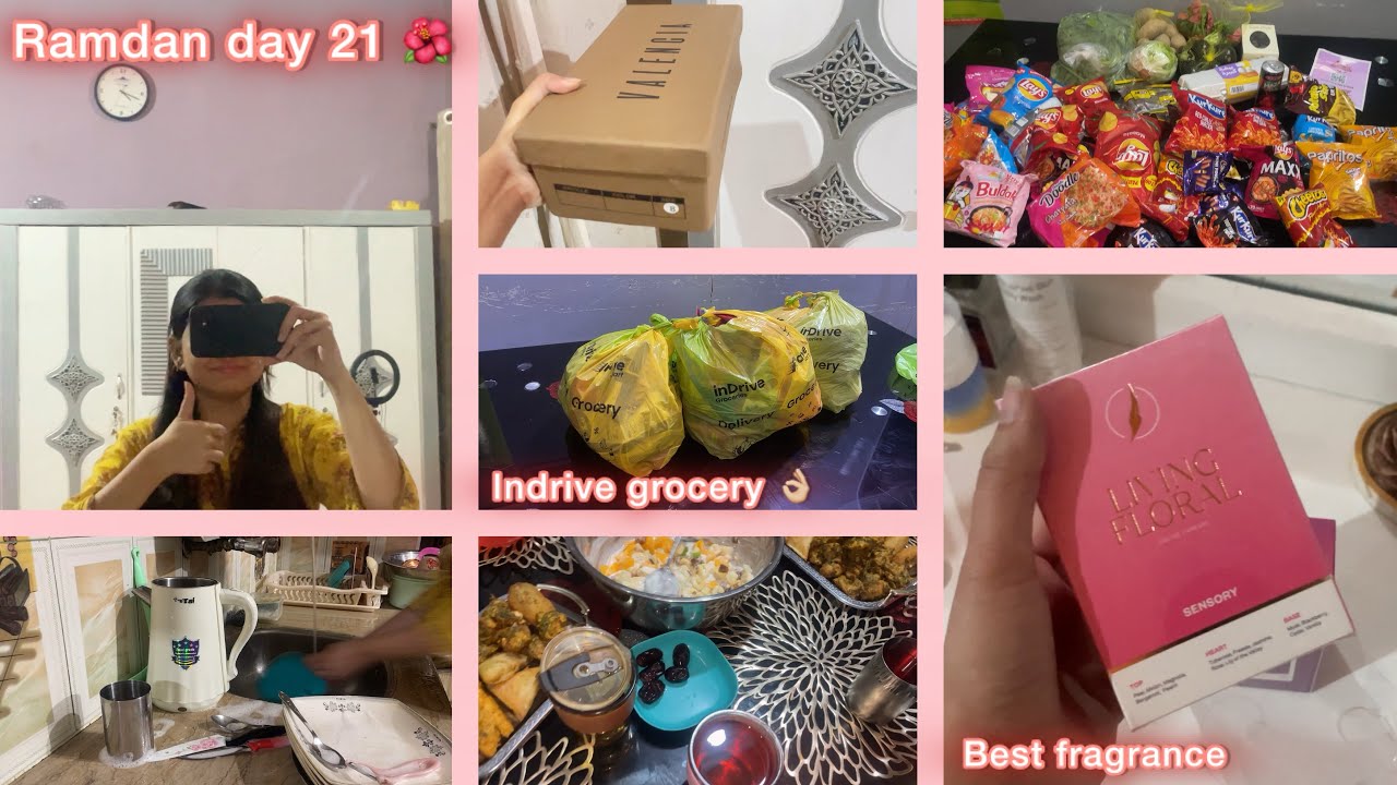 Ramdan day 21 🌙 | indrive grocery ny sary kaam asan krdiye mery 🧡 | itni sary snacks Kisny mngwaye🙄