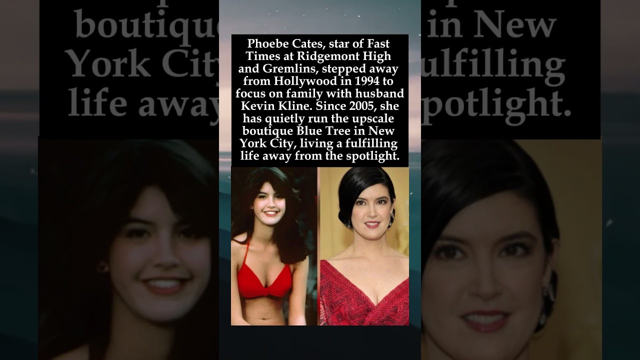 The Quiet Life of an 80s Icon: Phoebe Cates Then and Now #PhoebeCates #Gremlins #KevinKline #80sIcon