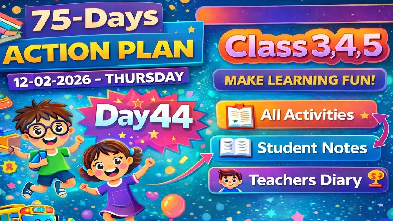 GFLN DAY 44 | CLASS 3,4,5 | ALL ACTIVITIES STUDENT NOTES | TEACHERS DIARY 