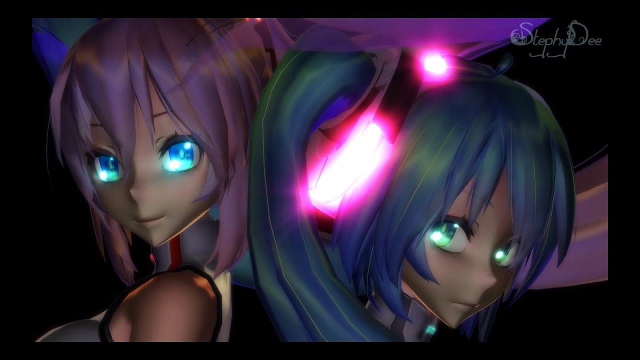 Bad Apple!! [Touhou] - 1920x1080 60fps [MMD] [MIKU&LUKA] [TDA APPEND]