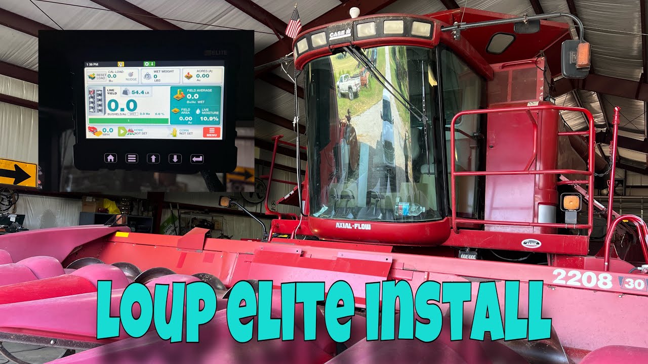 Установка датчика урожайности и влажности Loup Elite на комбайн Case IH 2388.