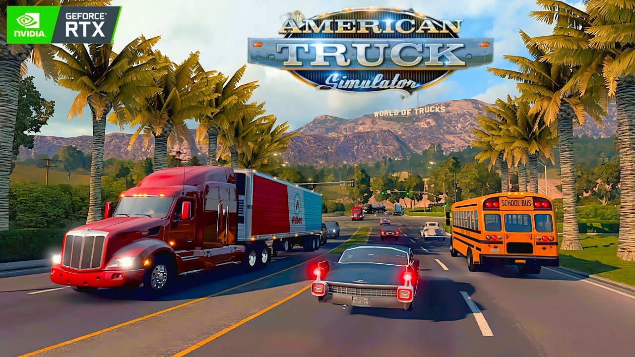 American truck simulator ll🧭BEST graphics MOD for ATS 1.55 !🚚Graphics 2.1.4. 4K Ultra Realistic !🎮🚧