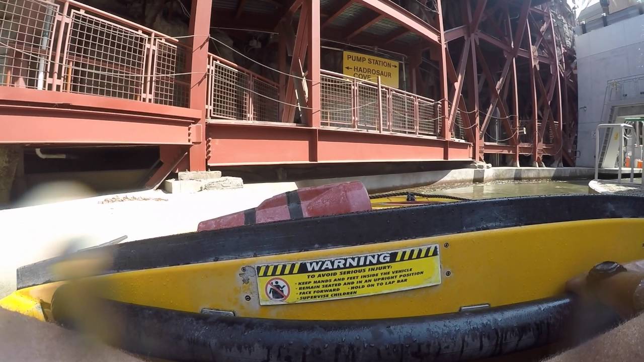 Universal Studios Hollywood's Jurassic Park The Ride - POV - 2016