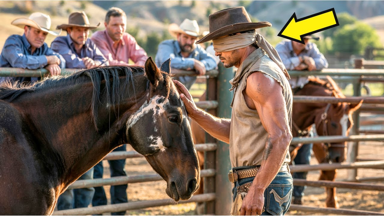 Wild Stallion Refuses All Cowboys Until A Blind Cowboy Approaches - What Follows Is Beautiful!