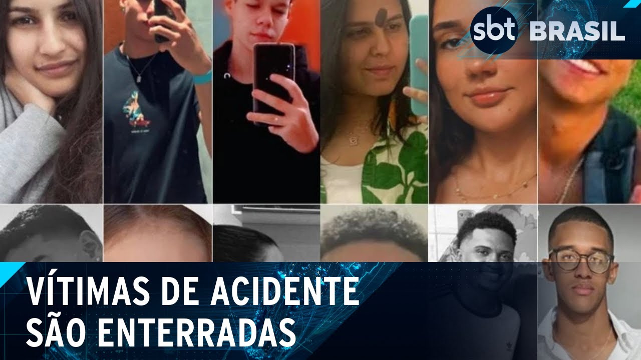 Estudantes mortos em acidente com ônibus no interior de SP são velados | SBT Brasil (22/02/25)