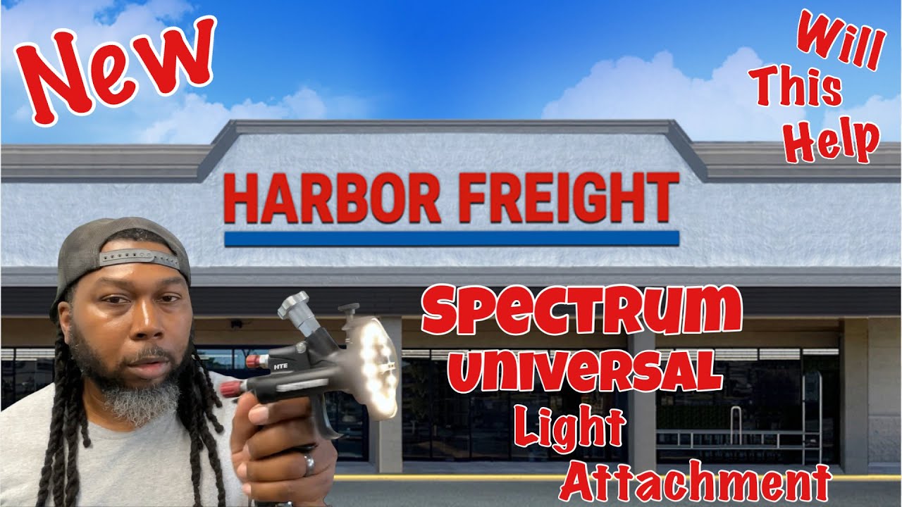 REVIEWING the SPECTRUM UNIVERSAL SPRAY GUN LIGHT ATTACHMENT by Harbor Freight 