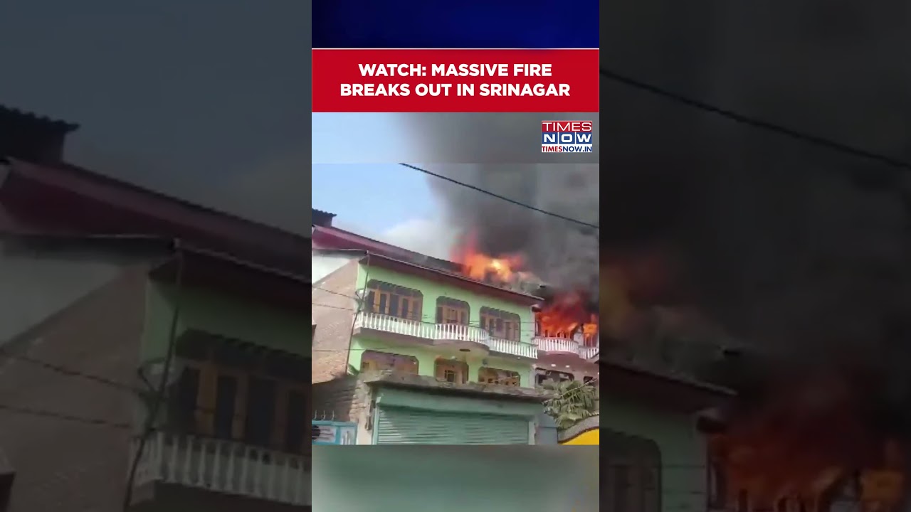J&K: Massive Fire Breaks Out Near Lal Bazar Police Station #shorts