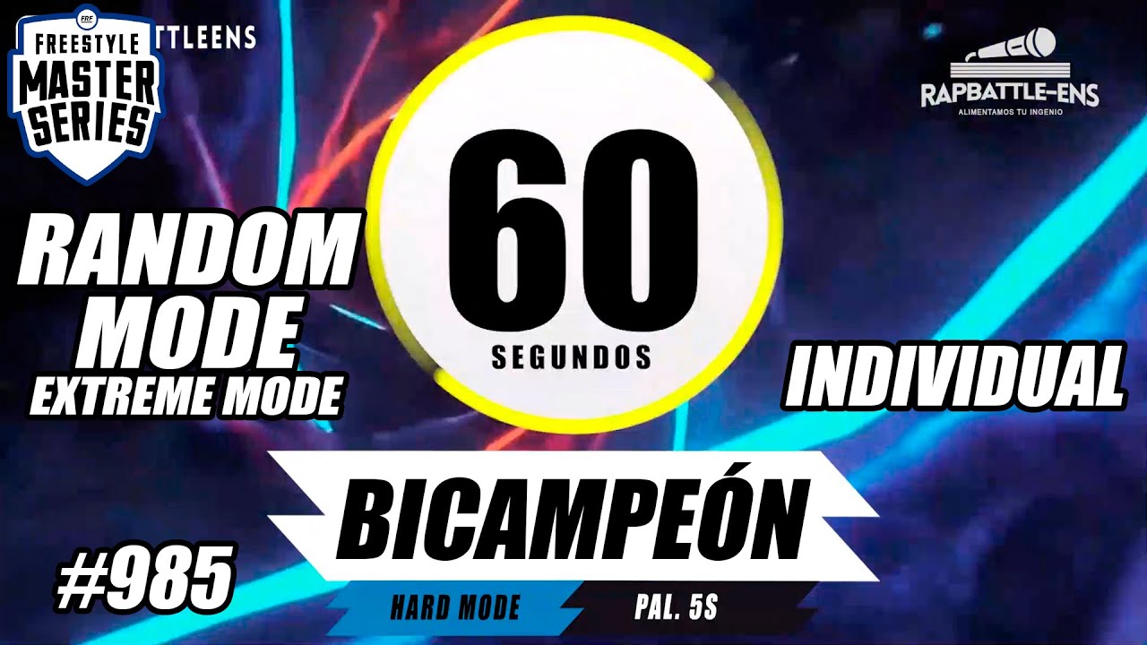 🎤 FORMATO FMS INDIVIDUAL 🔥 Base de Rap Para Improvisar | EJERCICIO FREESTYLE | RAPBATTLE-ENS #985