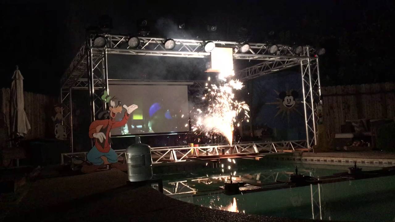 Homemade Disneyland Show with Fireworks