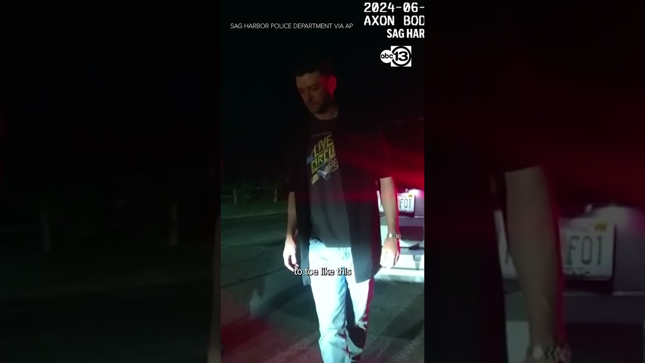 Justin Timberlake's 2024 drunk driving arrest bodycam video released