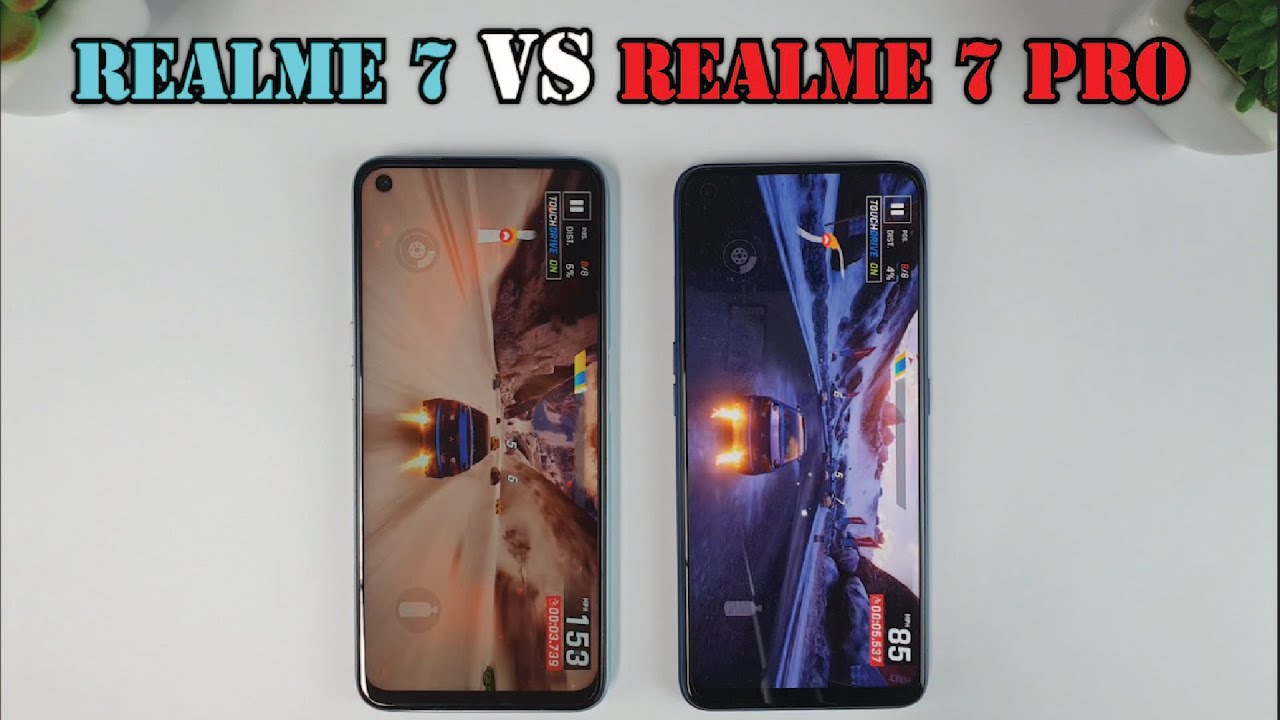 Realme 7 vs Realme 7 Pro | Video test Display, Fingerprint, SpeedTest, Camera Comparison
