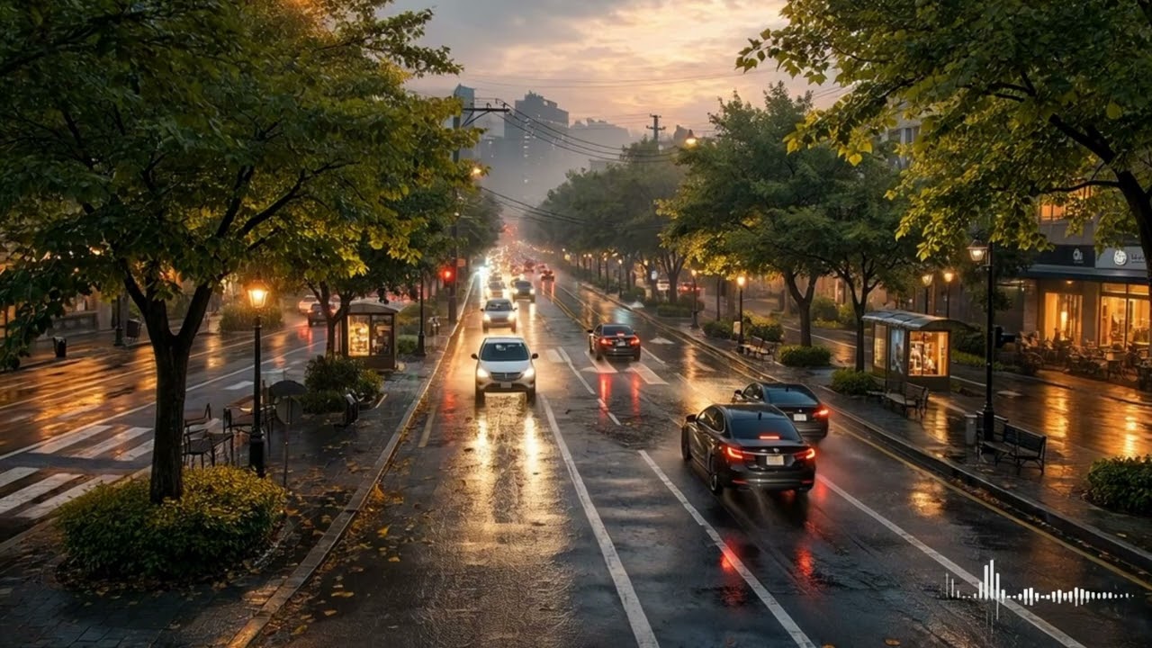 Rainy Morning Through the Glass | 비오는 아침 창밖 풍경 감성 무드